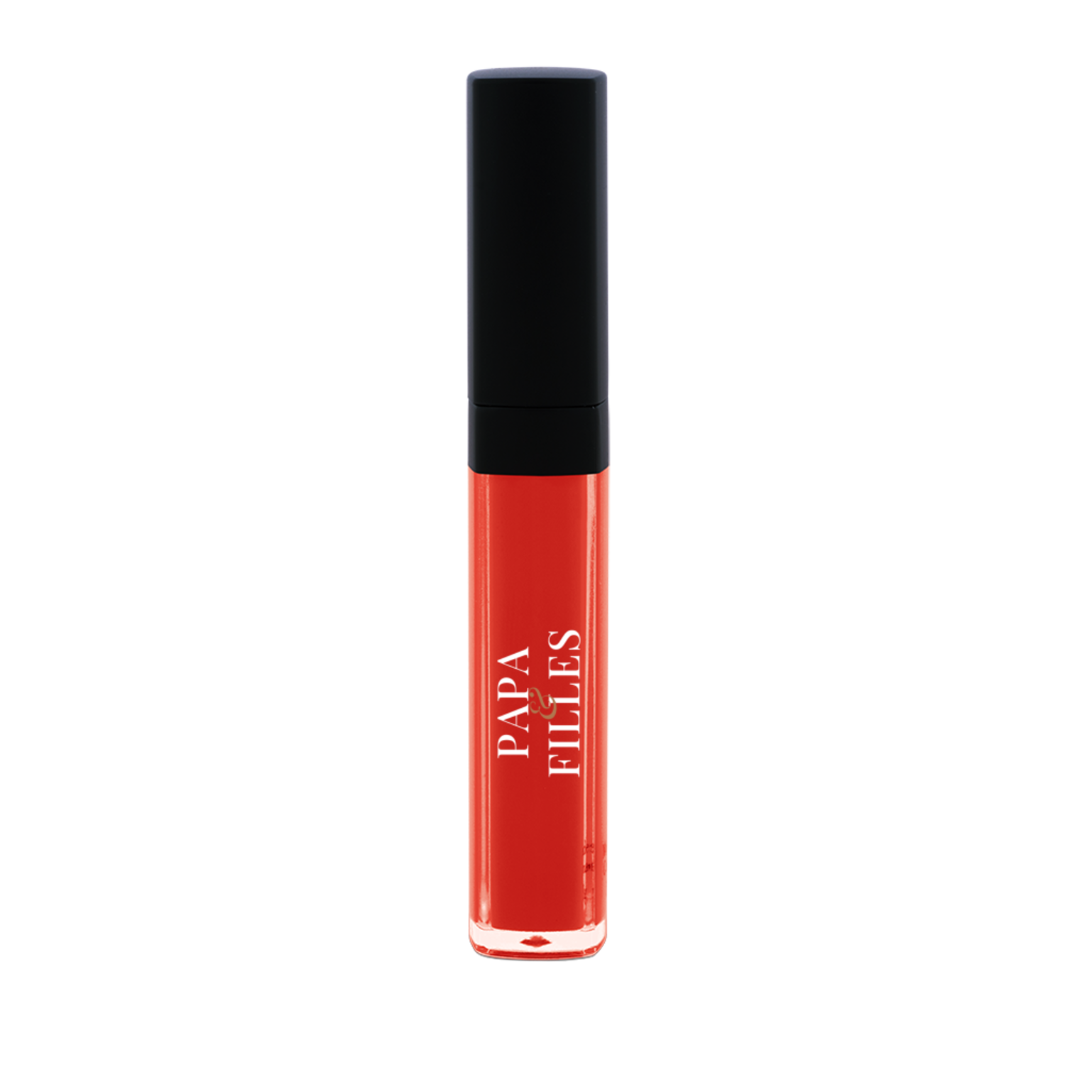 PAPA Liquid Lip Stain in Hot Lips, a classic red shade