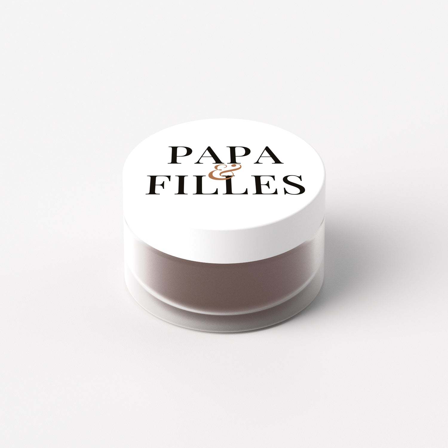 PAPA Lip Conditioner in Chocolate on a neutral background