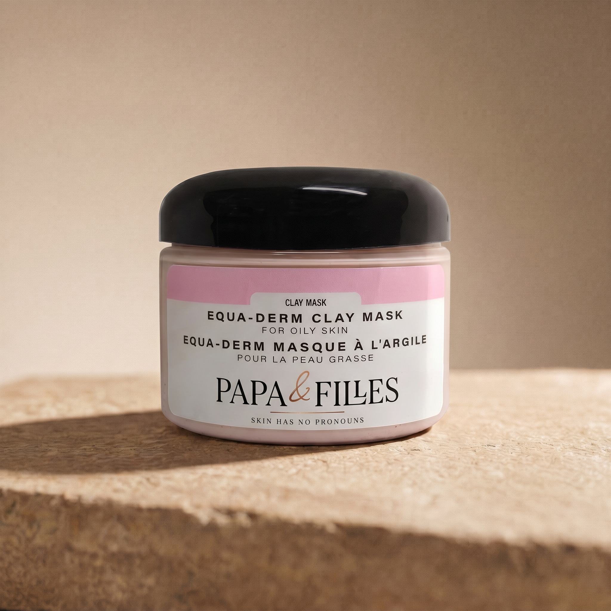 Equa-Derm Clay Mask — branded editorial shot